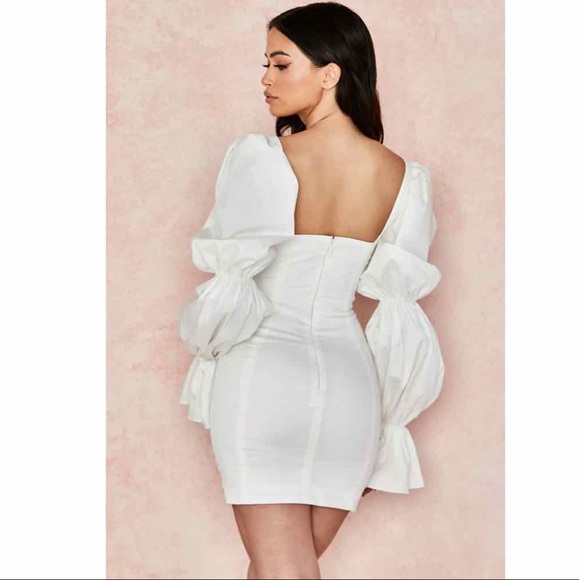 House of CB Dresses House Of Cb Elsie White Puff Sleeve Corset